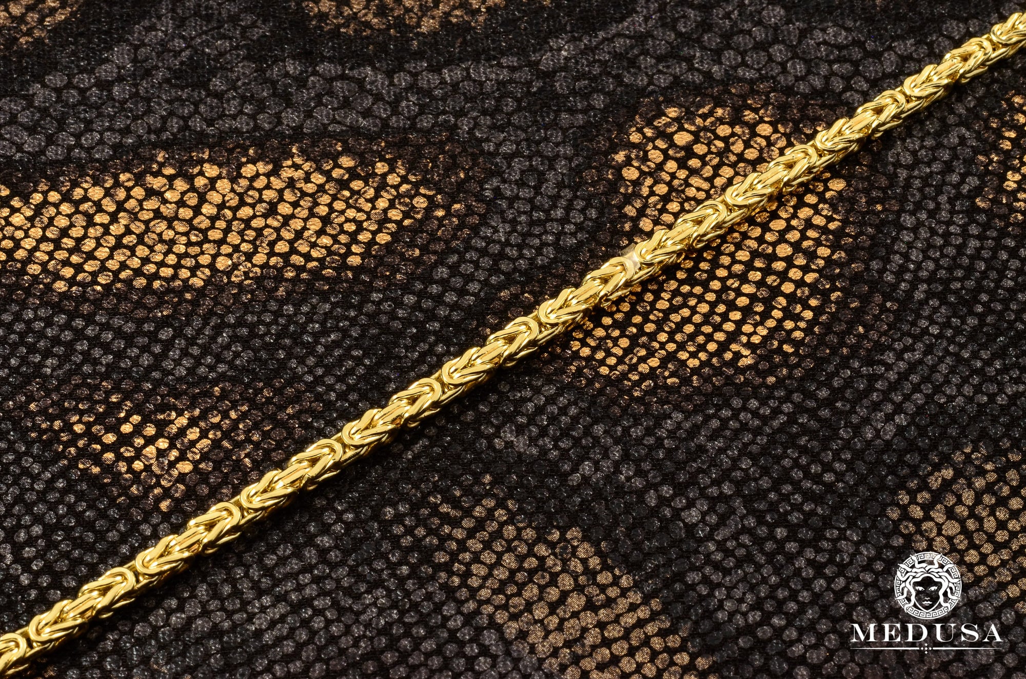 10K Gold Bracelet | Men's Bracelet 3mm Byzantine Bracelet