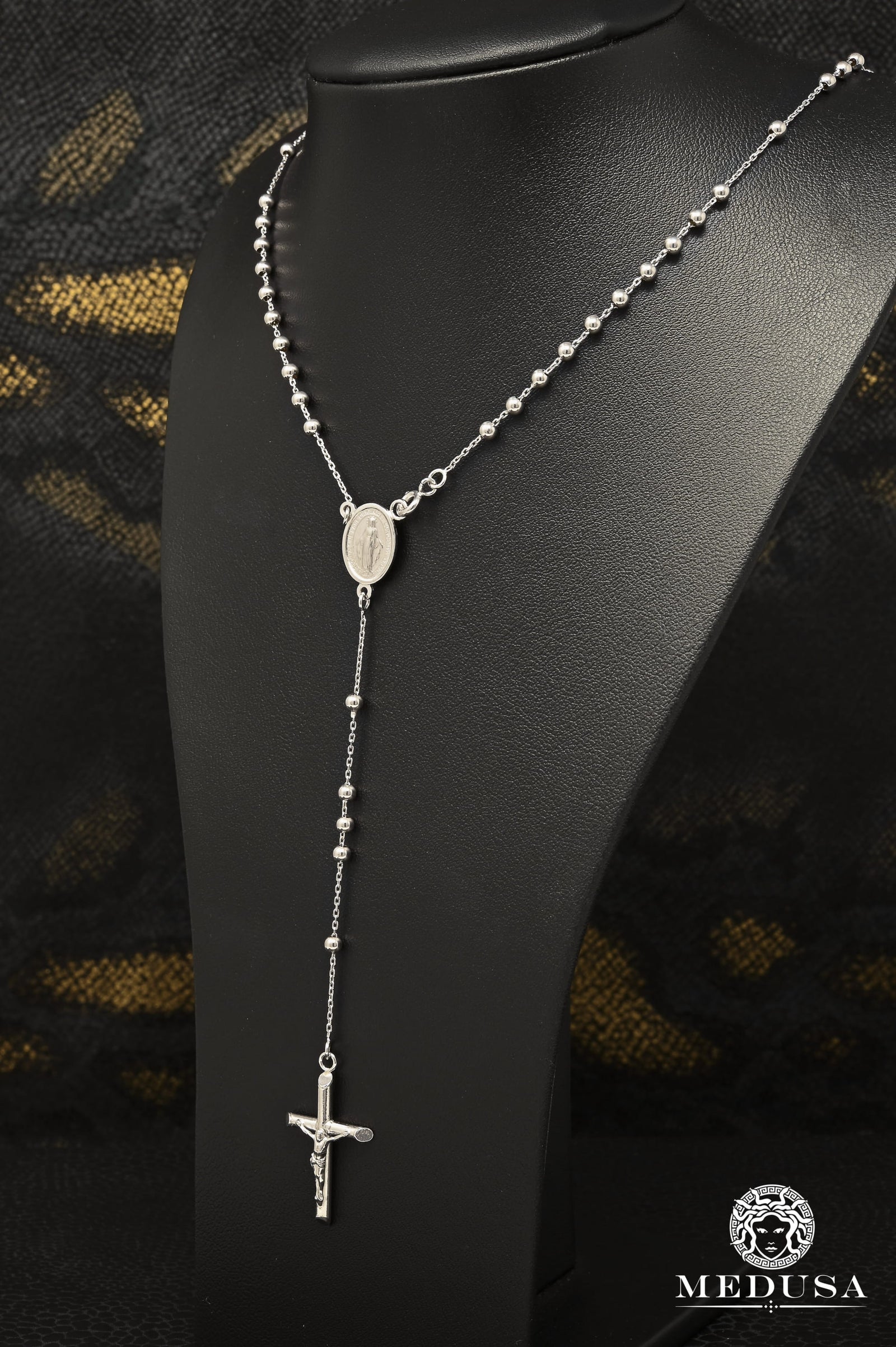 3mm Rosary White Gold 