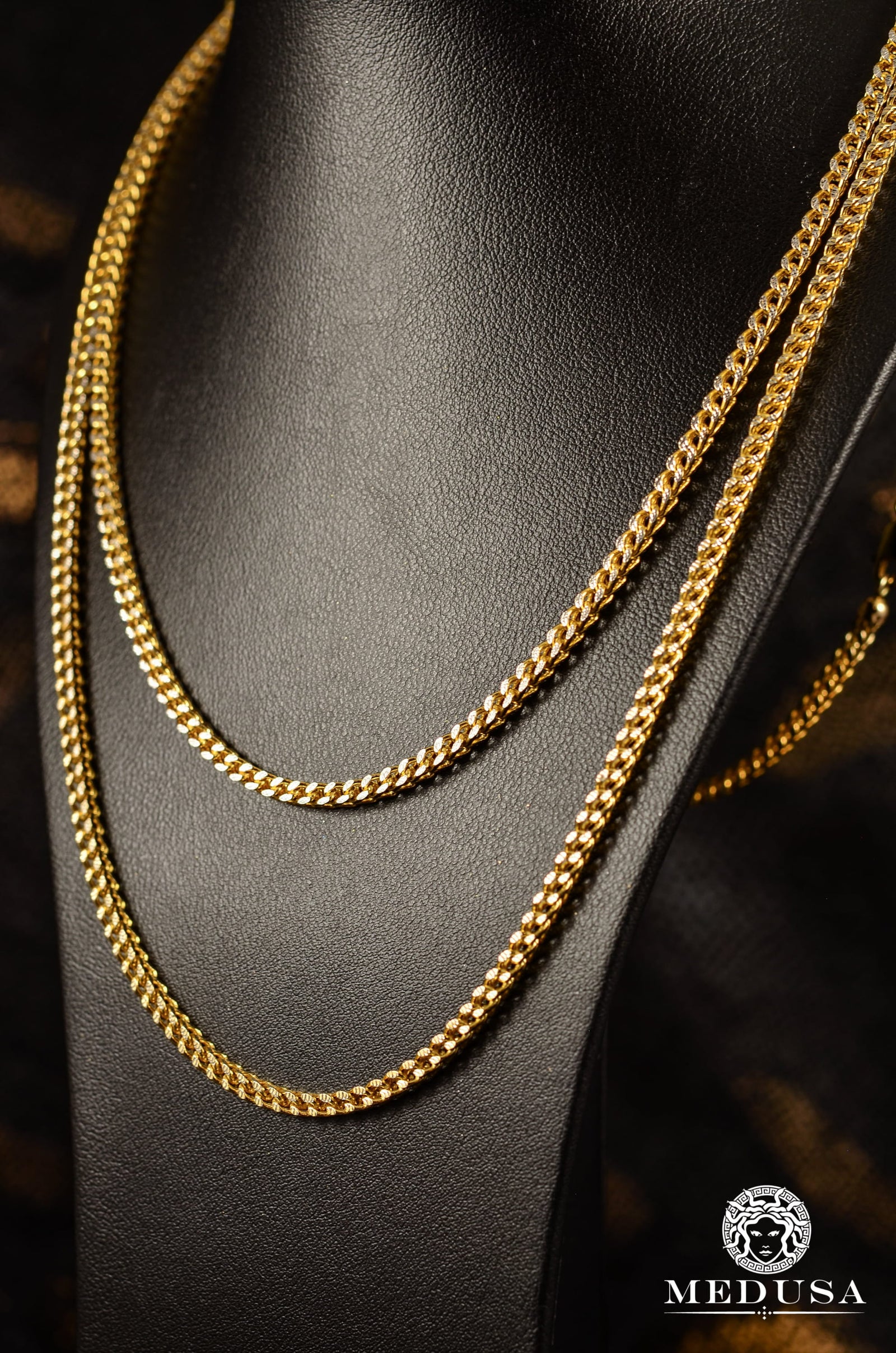 10K Gold Chain | 3mm Franco Diamond Cut chain