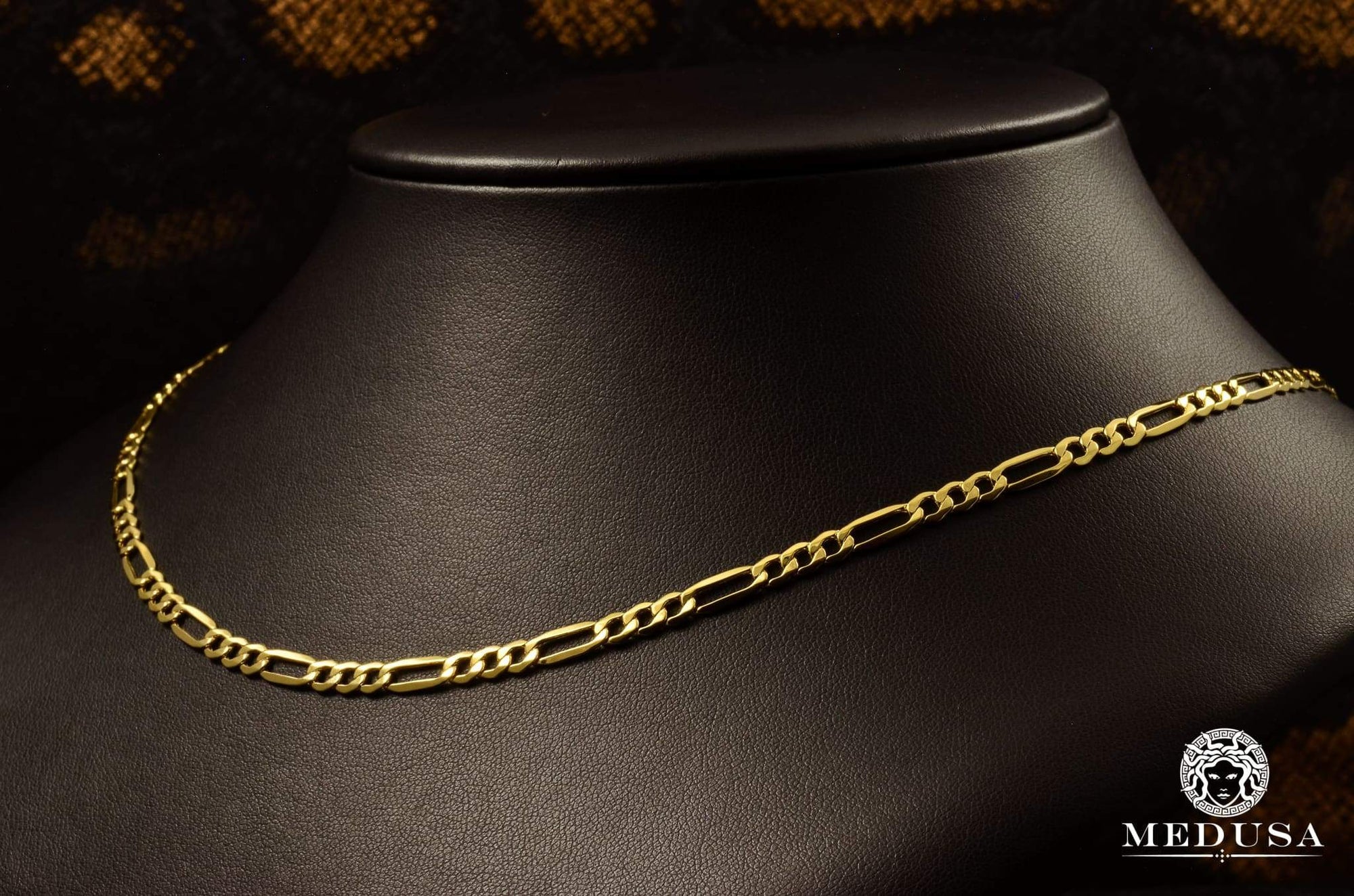 10K Gold Chain | Curb Chain 4.5mm Figaro Hollow