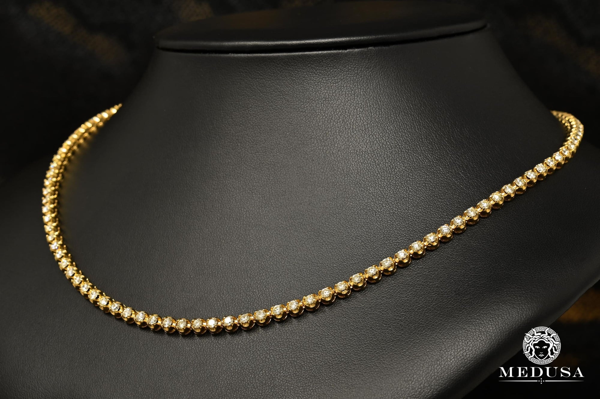 14K Gold Diamond Chain | Tennis Chain 4.5mm Tennis Chain Circle-Prong
