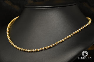 4.5mm Tennis Chain Circle-Prong - 18'' / VS1 / Or Jaune