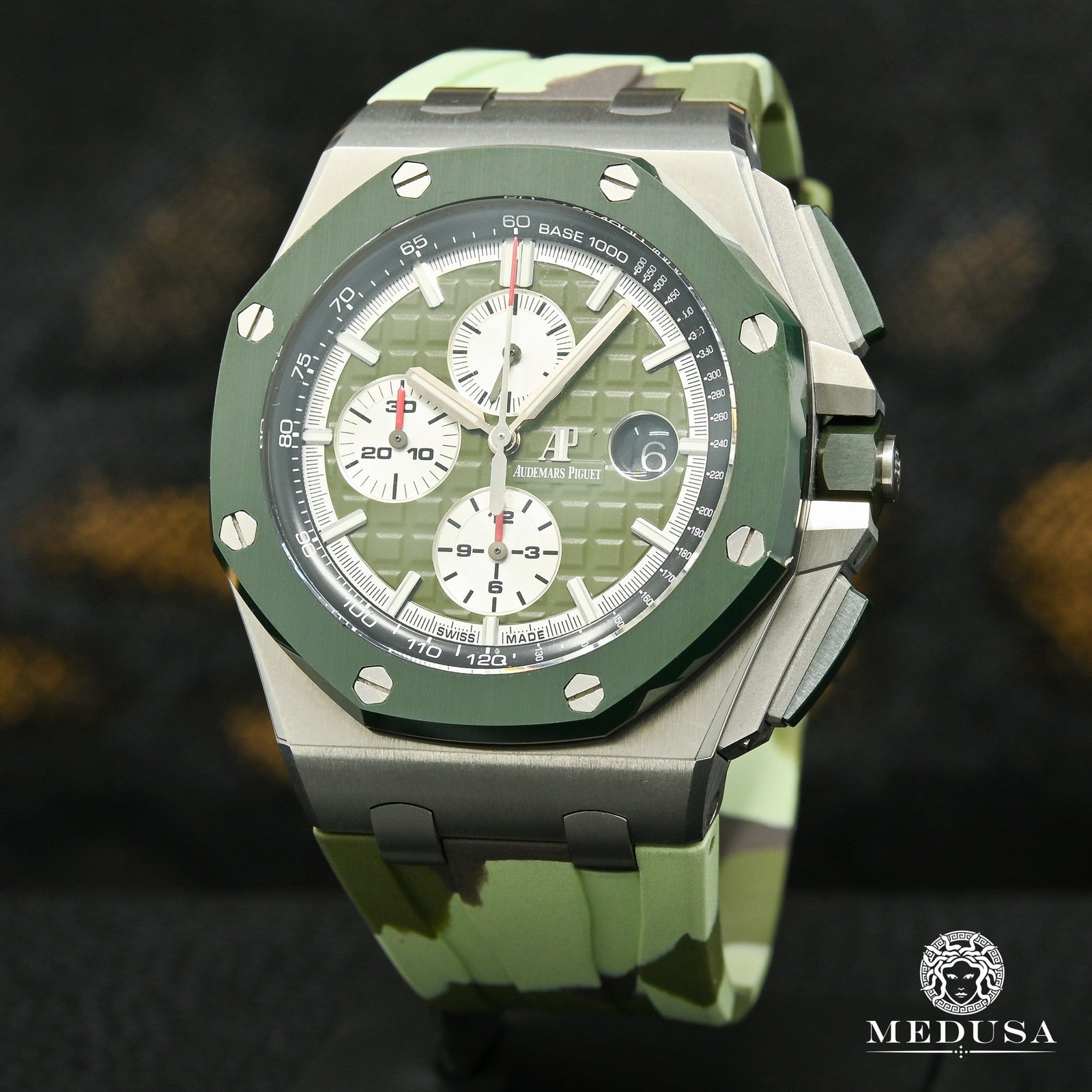 Montre Audemars Piguet | Montre Homme 44mm Audemars Piguet Royal Oak Offshore - Green Camo Stainless