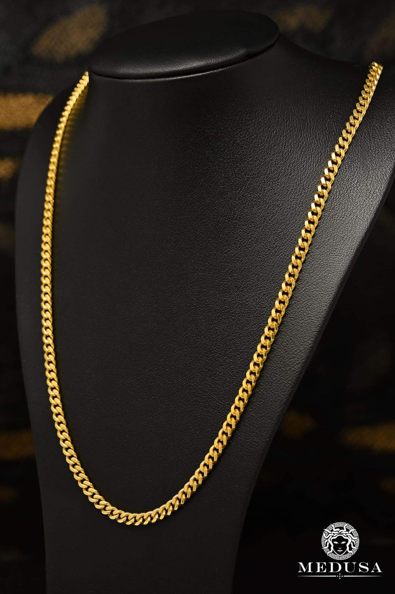 10K Gold Chain | 4mm Cuban Link Solid Chain