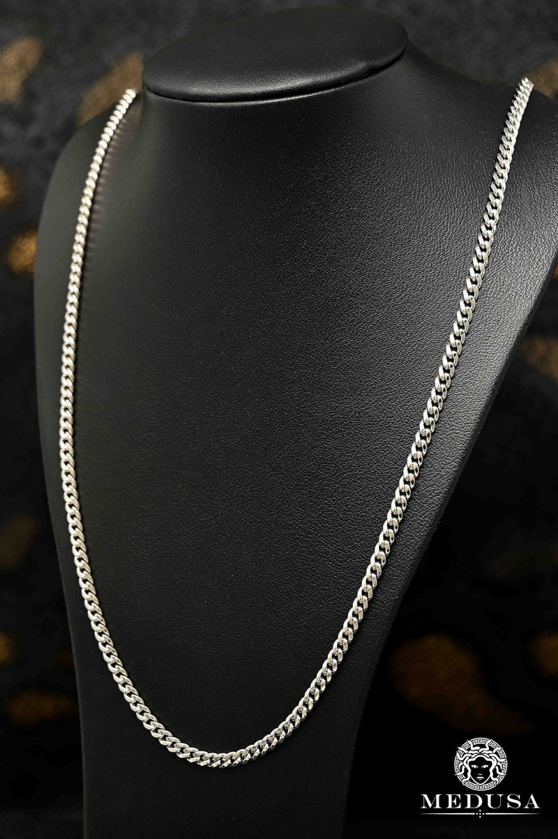 10K Gold Chain | Chain 4mm Cuban White Gold