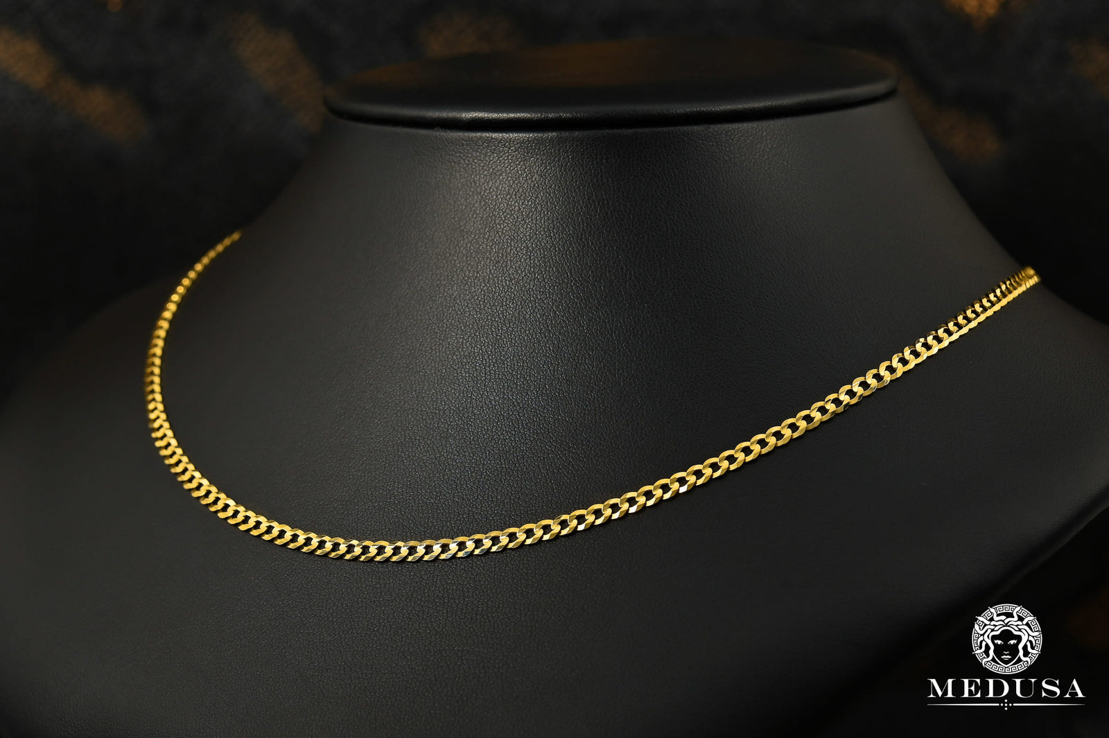10K Gold Chain | Curb Chain 4mm Flat Curb Link