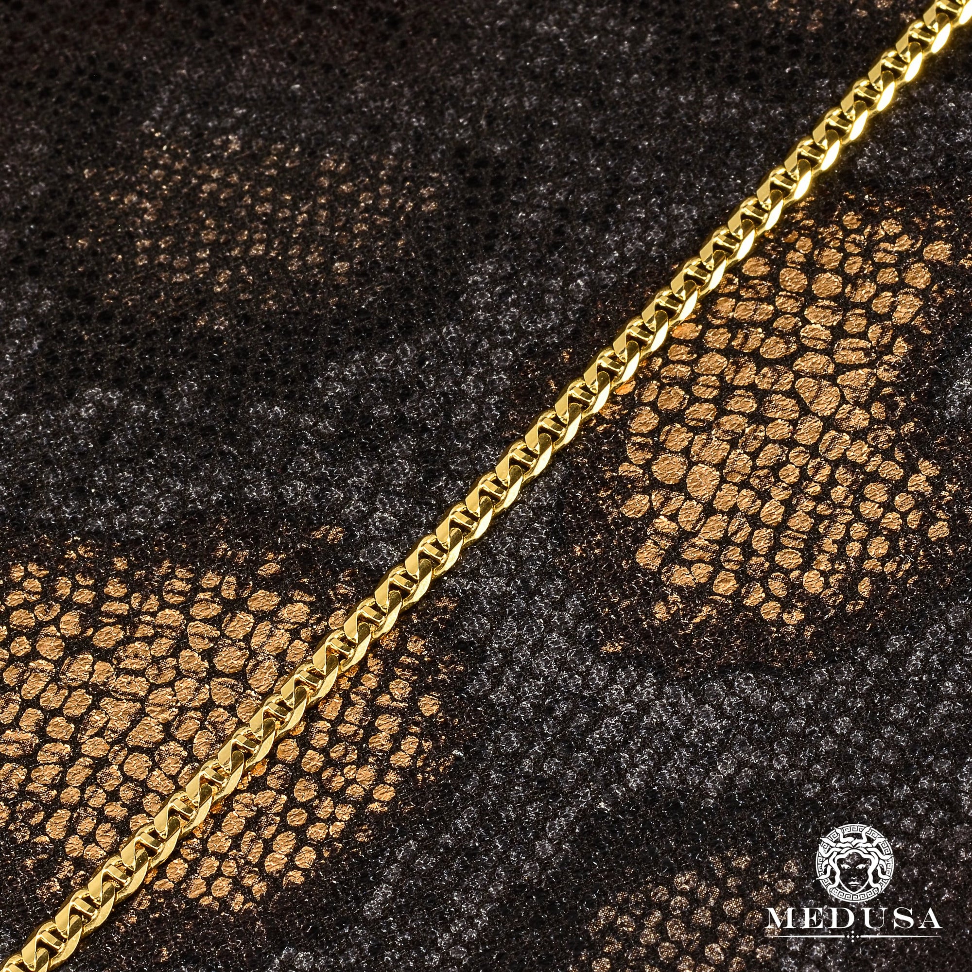 Chaîne en Or 10K | Chaîne Gourmette 4mm Mariner Full