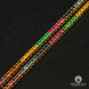 14K Gold Diamond Chain | Tennis Chain 4mm Tennis Chain - Rainbow