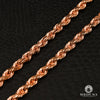 10K Gold Chain | 4mm chain Rope Solid Rose Gold