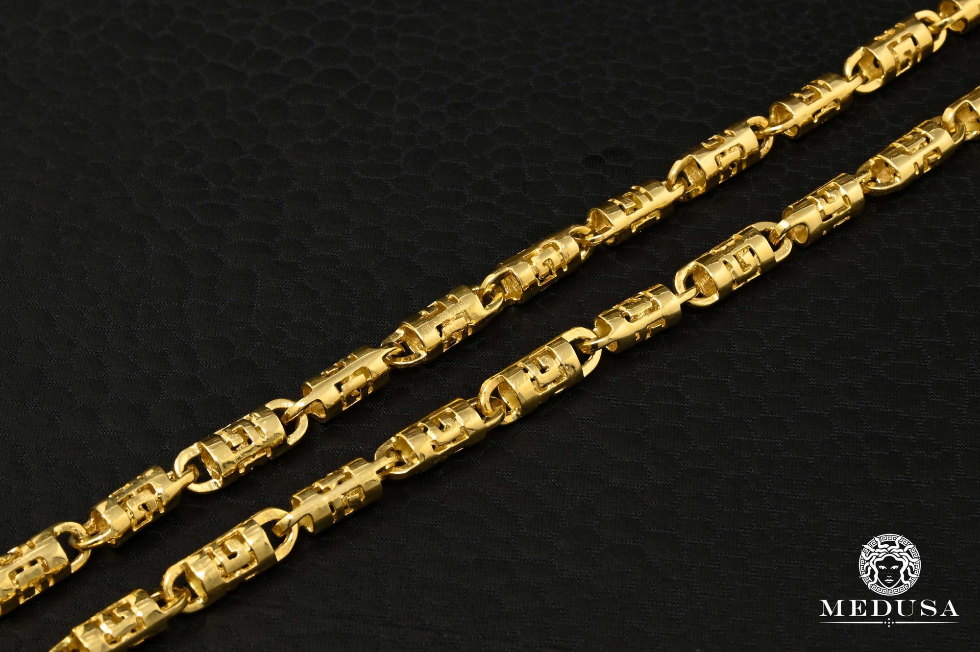 Chaîne en Or 10K | Chaîne 5mm Bullet Versace