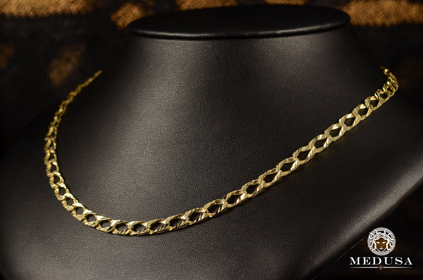 10K Gold Chain | Curb Chain 6.5mm Meshy M410