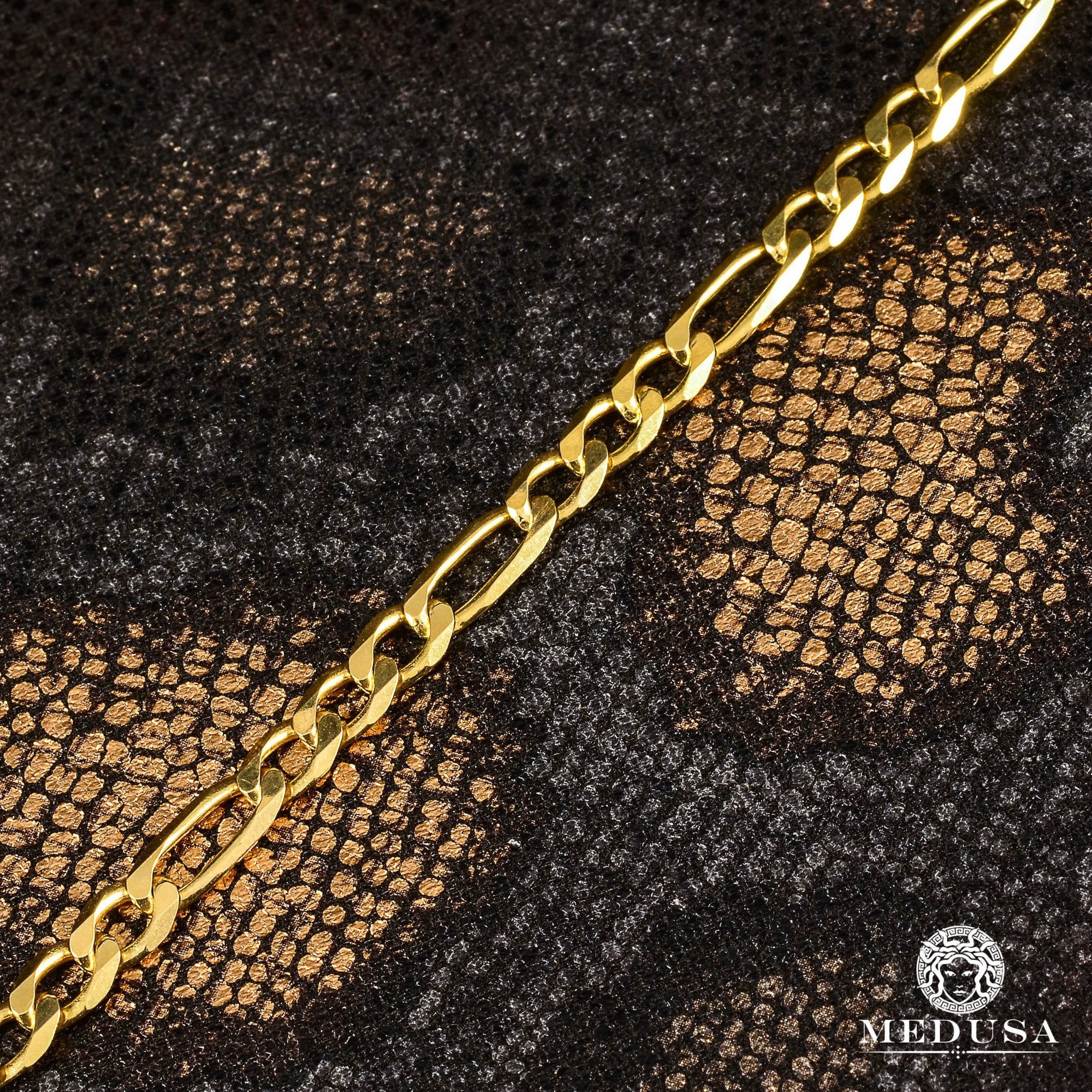 10K Gold Chain | Curb Chain 6mm Figaro Solid