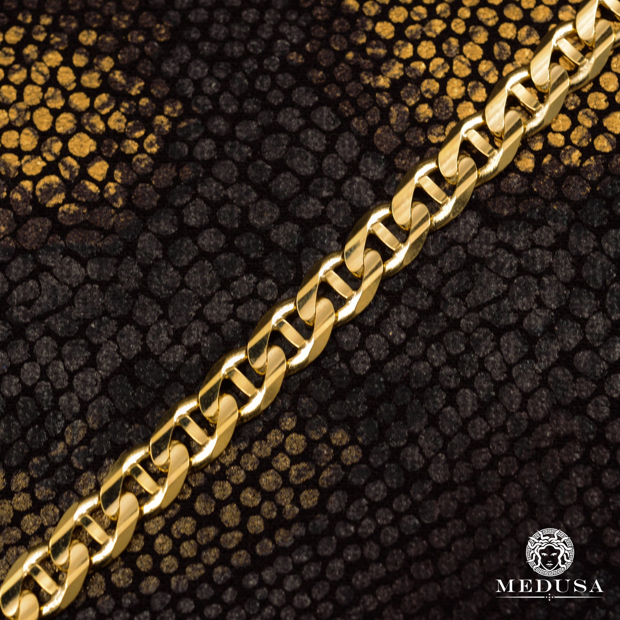 10K Gold Chain | Curb Chain 6mm Mariner Full