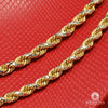10K Gold Chain | Curb Chain 6mm Rope Pave Diamond Cut
