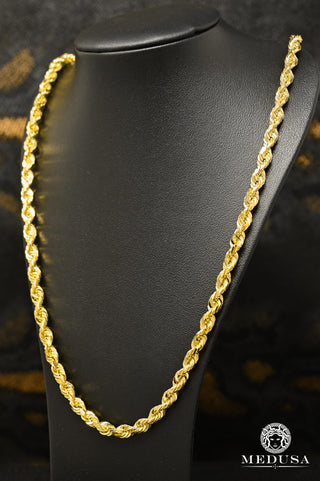 6mm Torsade Solid 585 - 22'' / Or Jaune