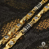 10K Gold Chain | Chain 7mm Fancy Bullet Stone