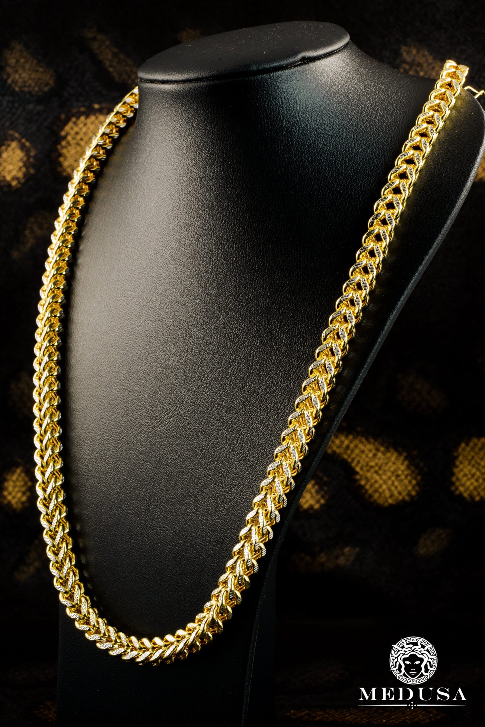 10K Gold Chain | 7mm Franco Diamond Cut Chain
