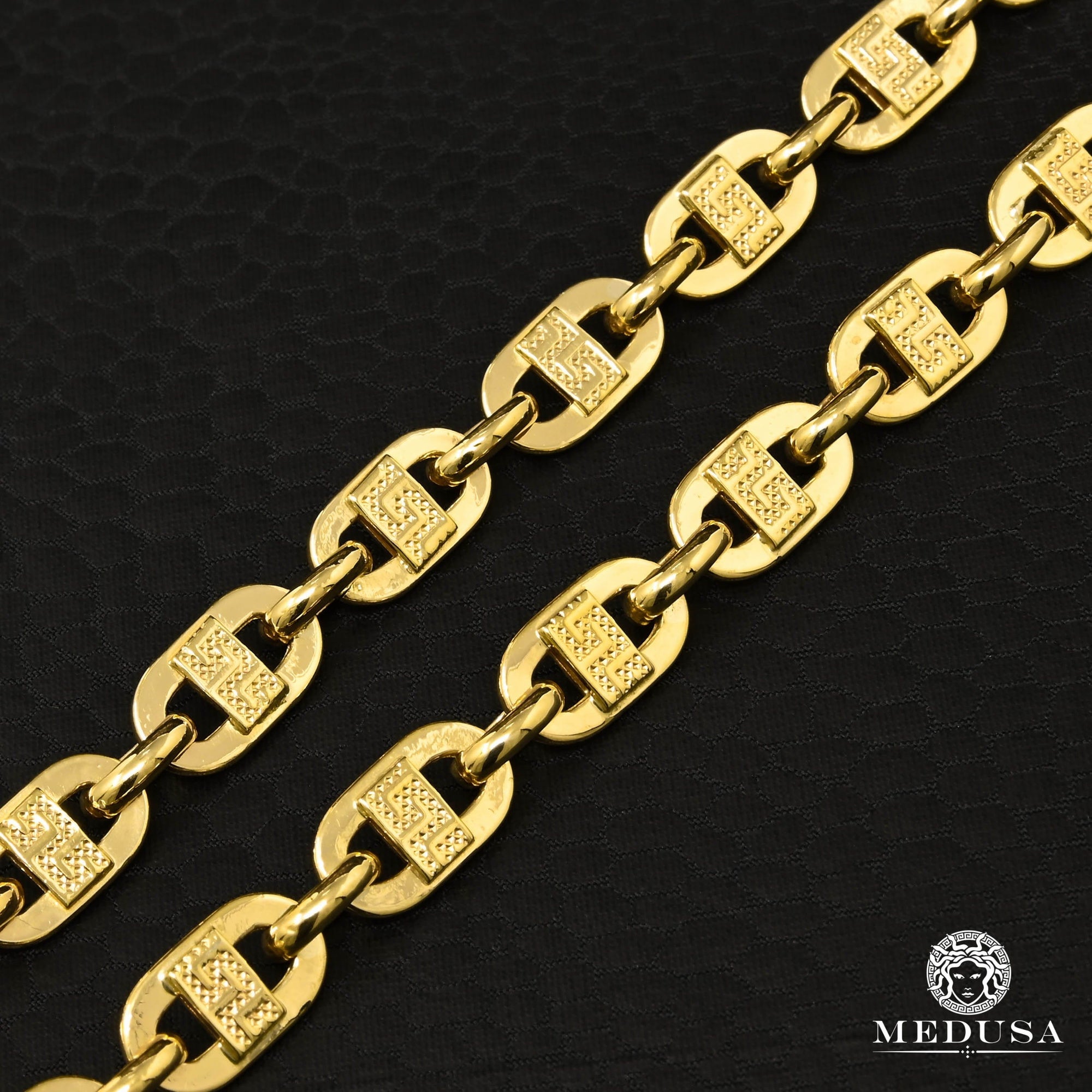 Chaîne en Or 10K | Chaîne 8mm Anchor Versace