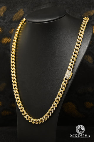 8mm Cuban Link Baguette - 22'' / Or Jaune