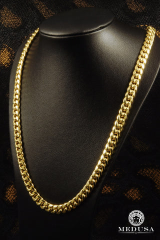 8mm Cuban Link  - 18'' / Yellow Gold