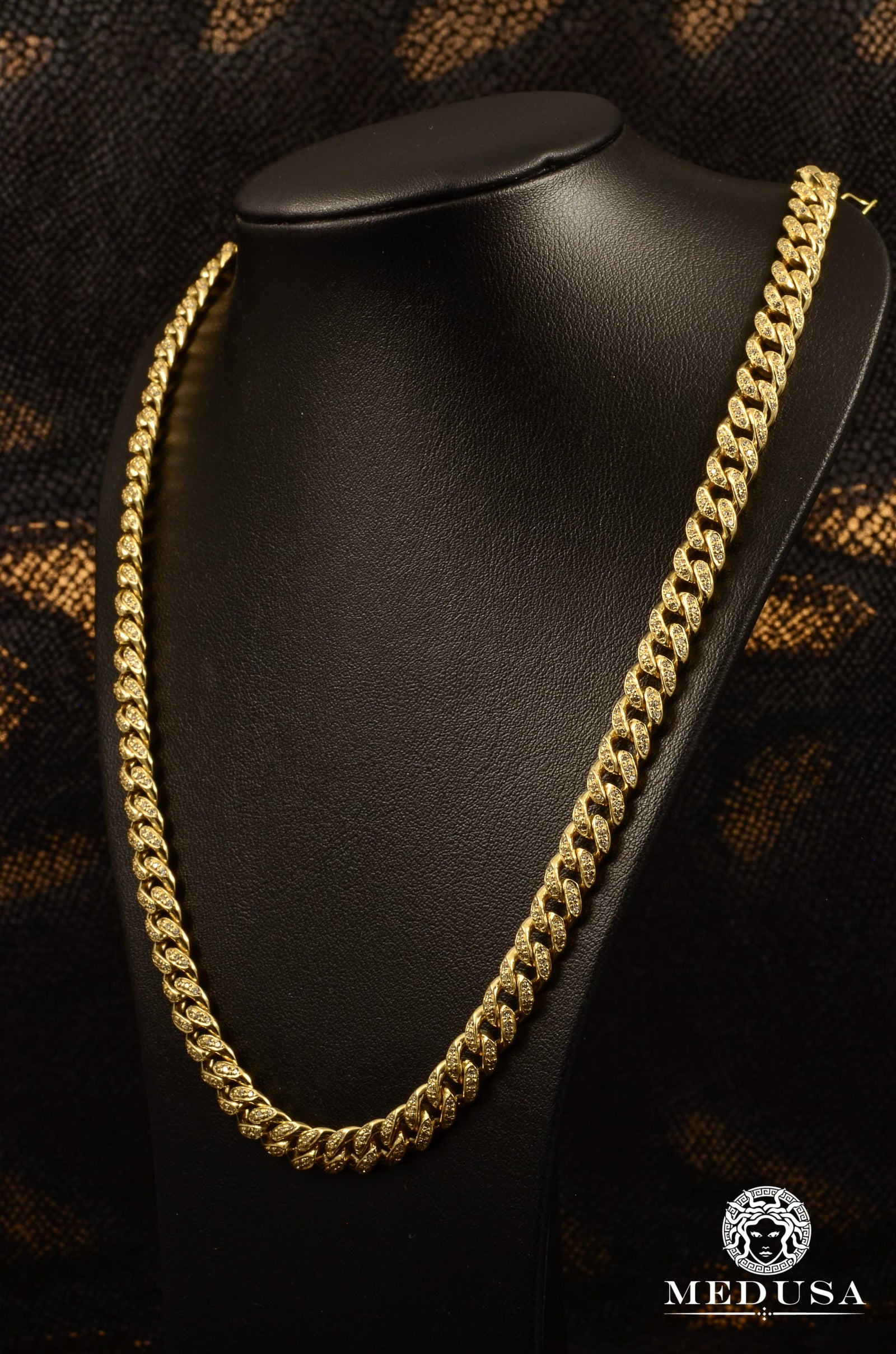 10K Gold Diamond Chain | 8mm Cuban Link Diamond Chain