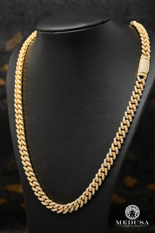 8mm Cuban Prong Diamant - 22'' / Diamants / Or Jaune