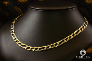 8mm Figaro MA41  - 18'' / Yellow Gold