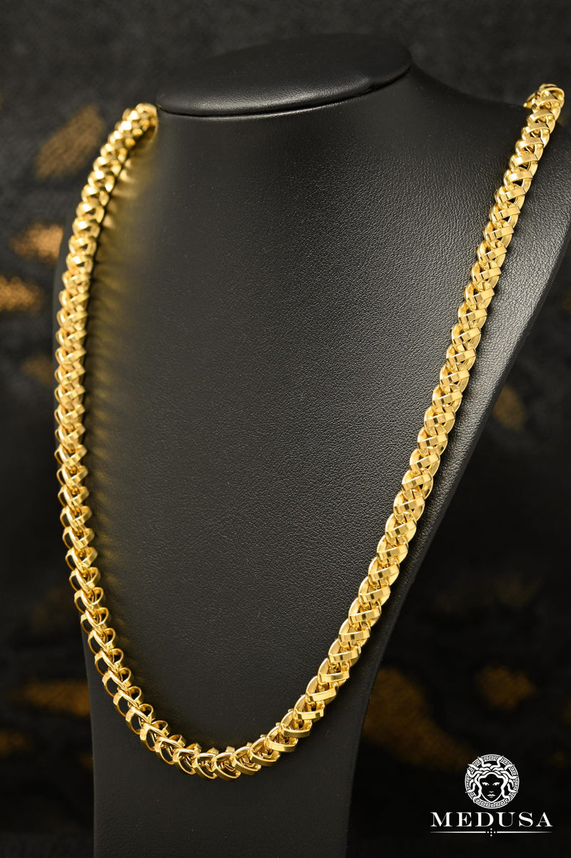10K Gold Chain | Franco Fancy 8mm Chain