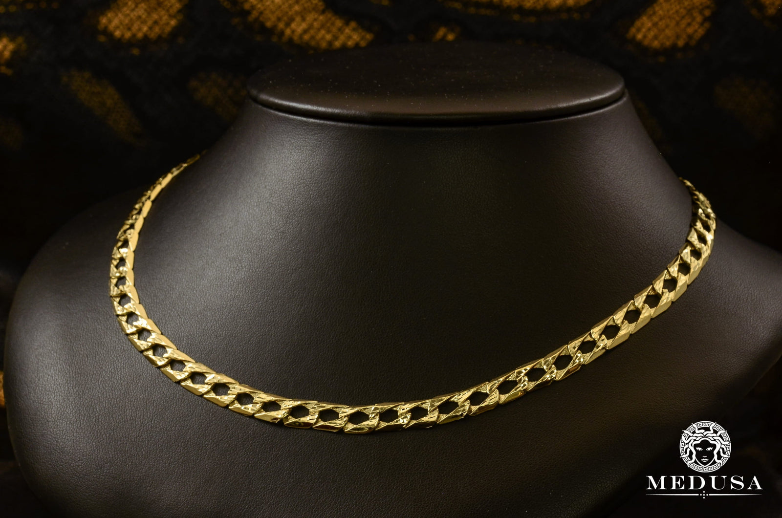 10K Gold Chain | Curb Chain 8mm Meshy MA68