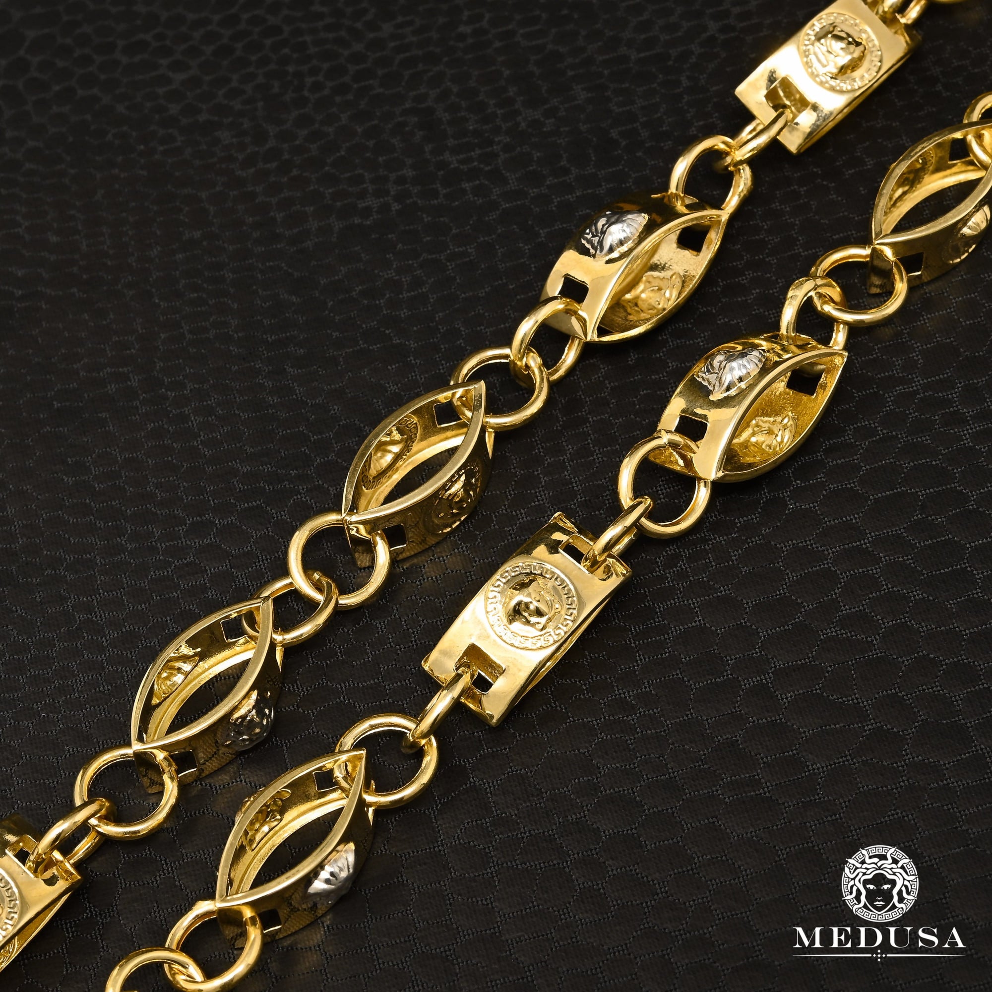 14K Gold Chain | 8mm Rollo Bullet Chain