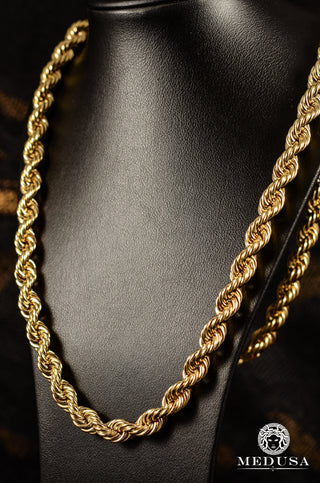 8mm Torsade - 20'' / Or Jaune