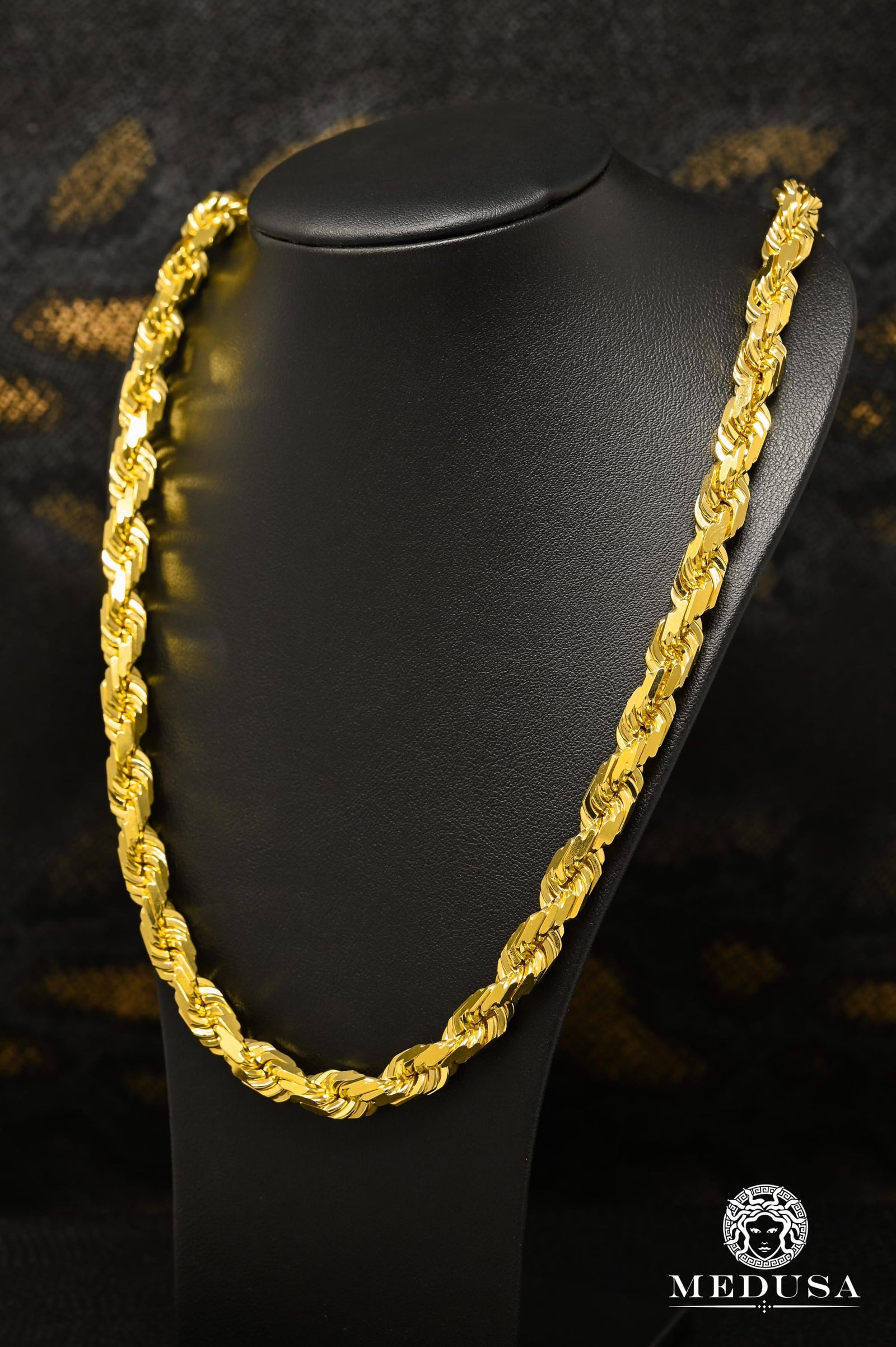 10K Gold Chain | 8mm chain Rope Solid
