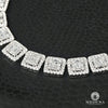 Chaîne à Diamants en Or 14K | Chaîne 9.5mm Square Tennis Baguette Or Blanc