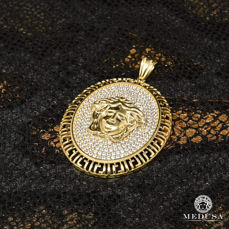 10K Gold Pendant | Medallion Aphrodite F4 Yellow Gold