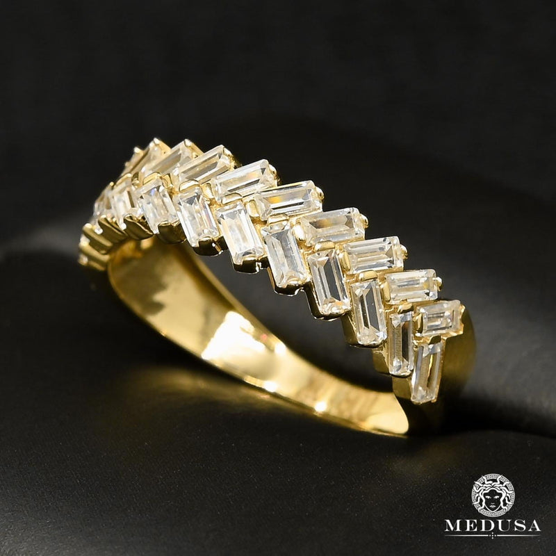 10K Gold Ring | Women&#39;s Baguette Ring F1 Yellow Gold