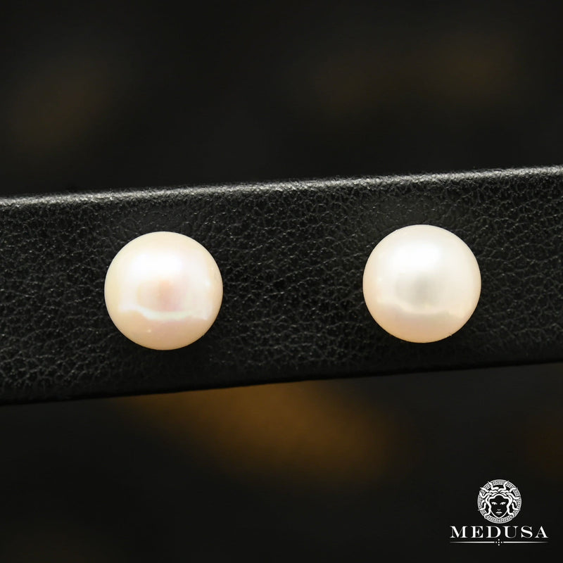 14K Gold Studs | Pearl Earrings [2 To 12mm]