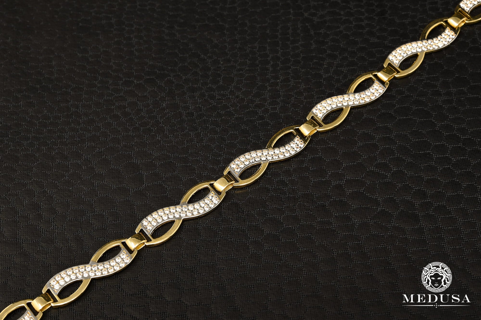 Bracelet en Or 10K | Bracelet Femme Boundless F16 - Infinity Or Jaune