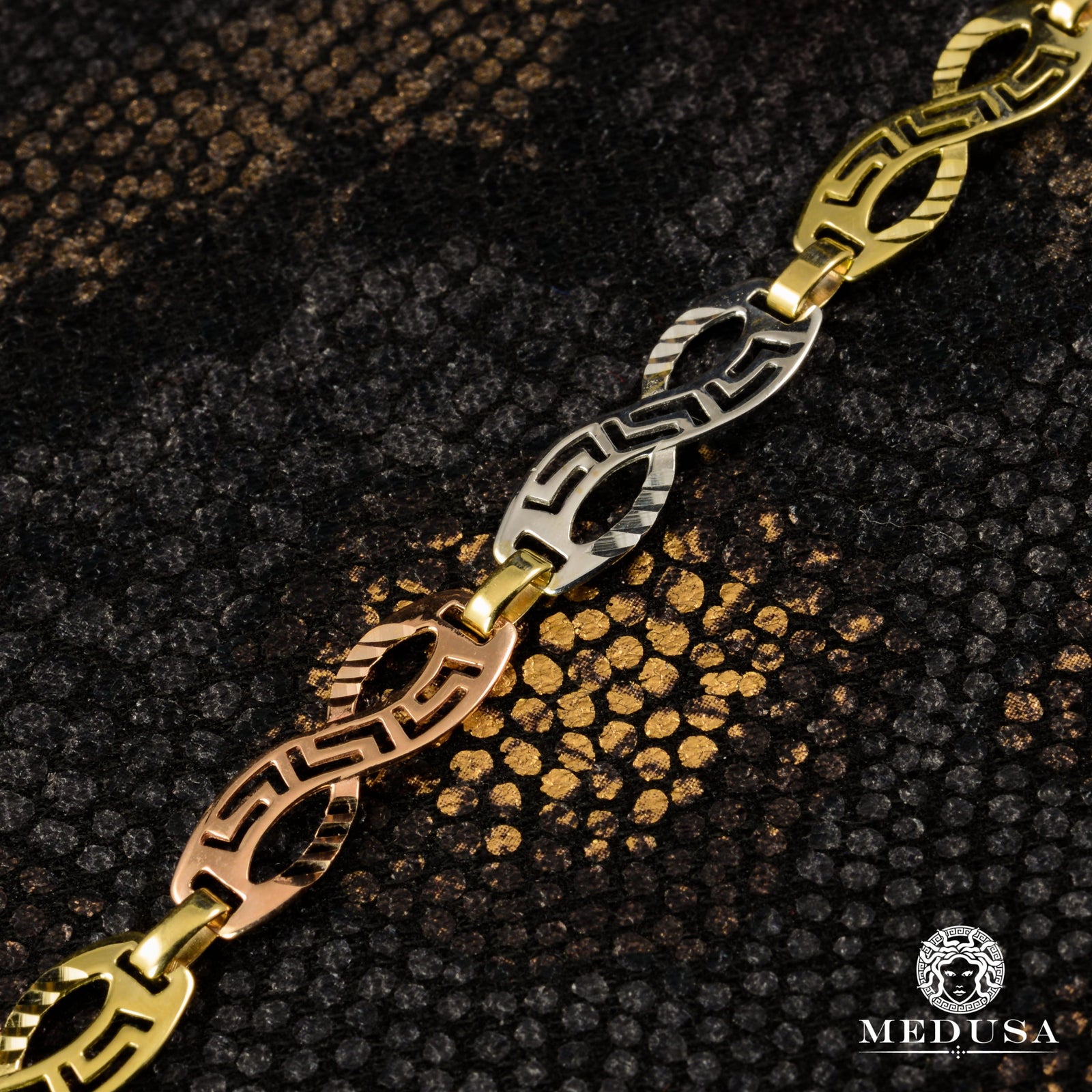 10K Gold Bracelet | Boundless F7 Women's Bracelet - Infinity Gold 3 Tones