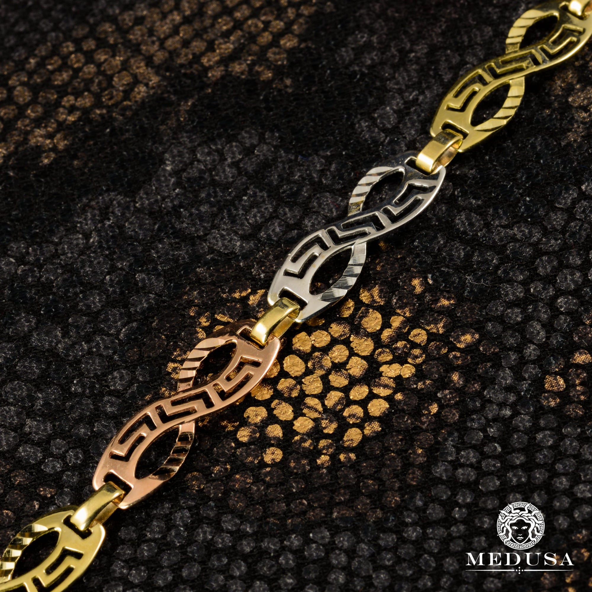 10K Gold Bracelet | Boundless F7 Women's Bracelet - Infinity Gold 3 Tones