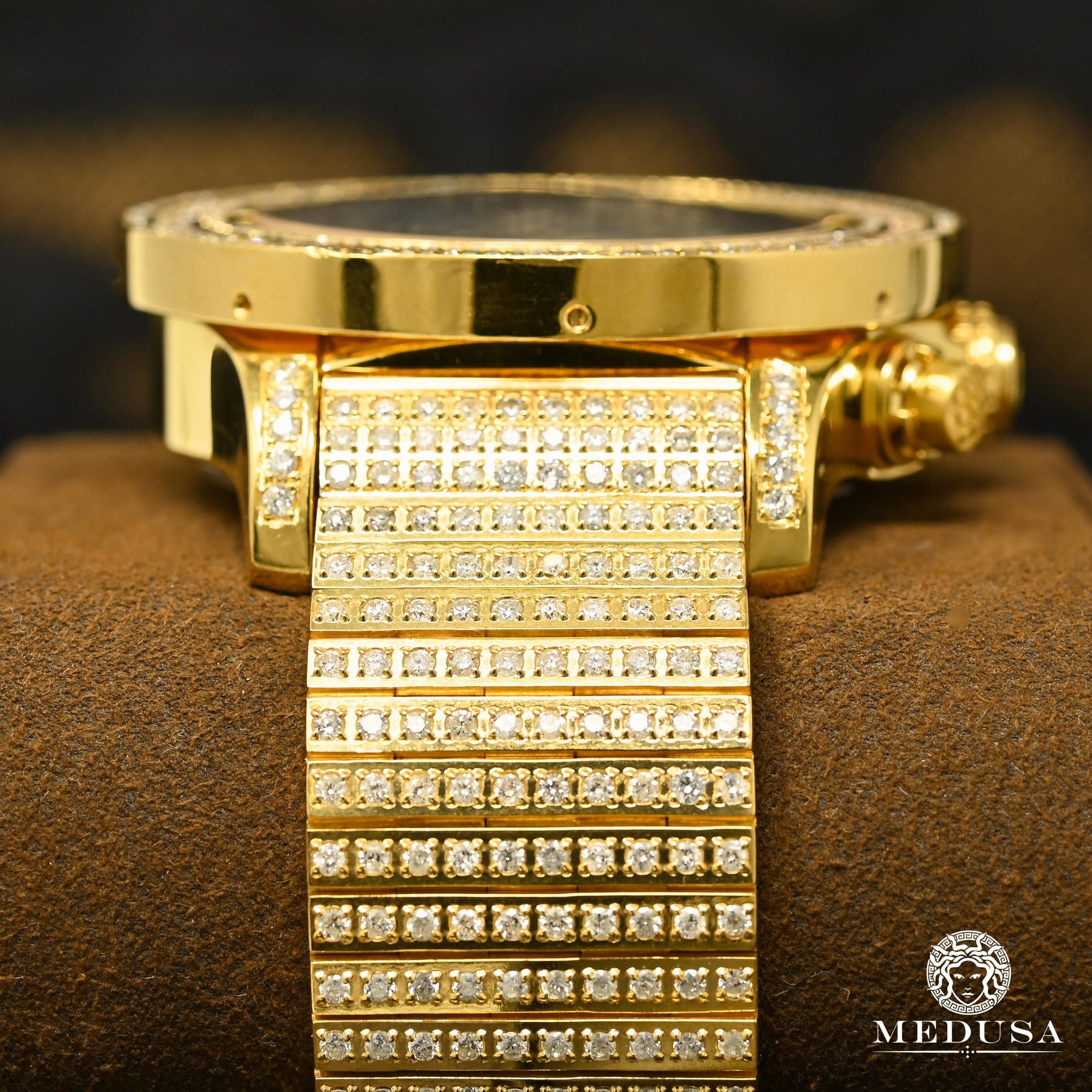 Montre Breitling | Montre Homme Breitling Super Avenger - Gold Iced Out Or