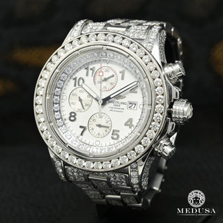 Breitling Super Avenger - Iced Out - Stainless