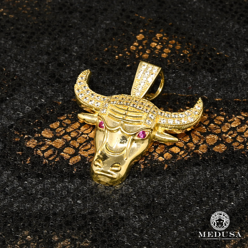 Pendentif en Or 10K | Pendentif Divers Bull X1 Or Jaune / 23mm