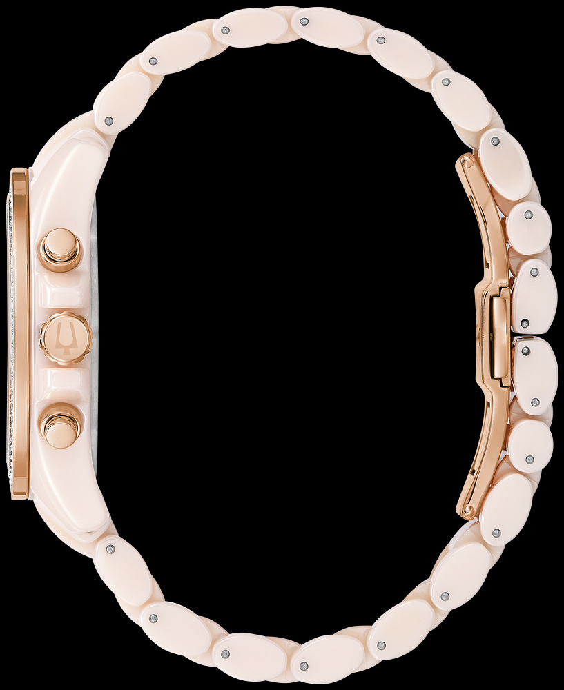 Montre Bulova | Montre Femme Bulova Ceramic - 98L282 Swarovski / Or Rose