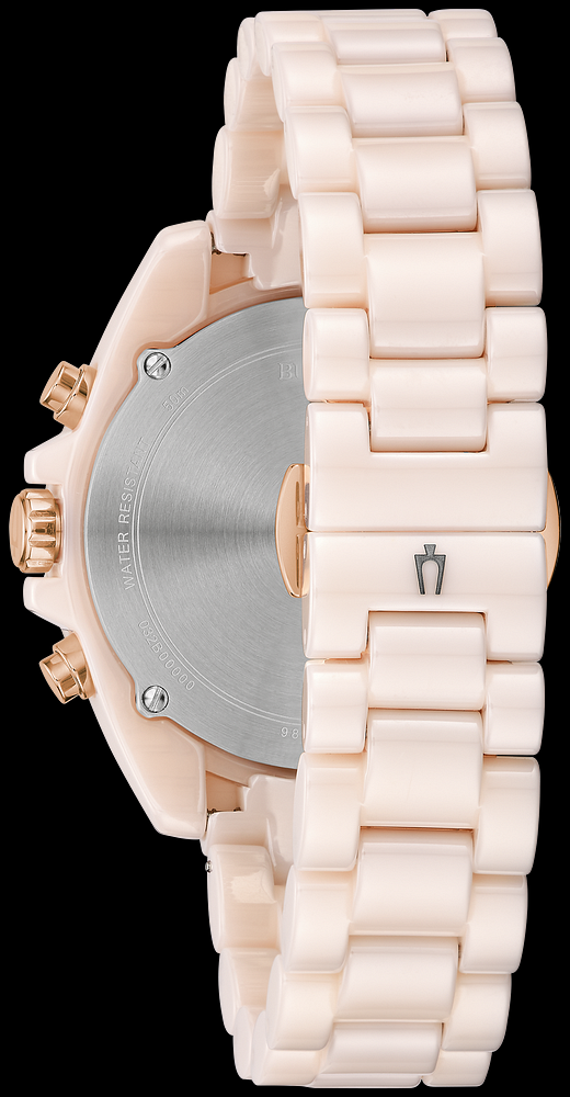 Montre Bulova | Montre Femme Bulova Ceramic - 98L282 Swarovski / Or Rose