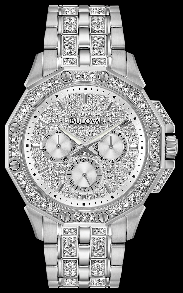 Bulova Watch | Bulova Crystal Men&#39;s Watch - 96C134 Swarovski / Stainless