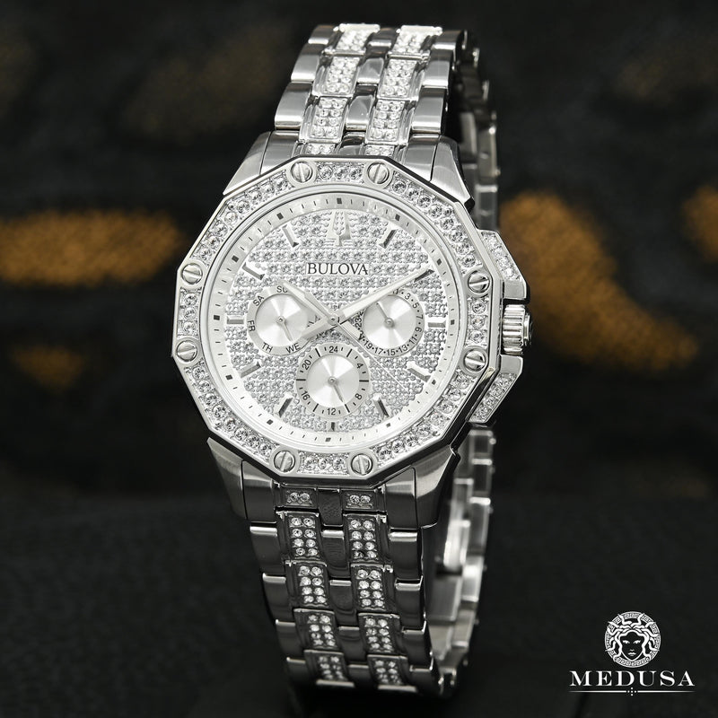 Bulova Watch | Bulova Crystal Men&#39;s Watch - 96C134 Swarovski / Stainless