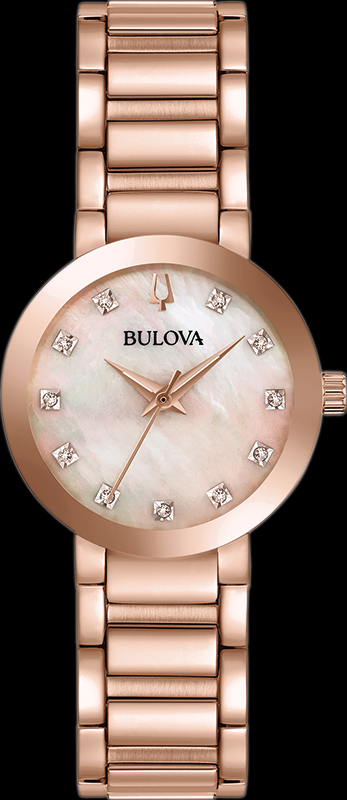 Montre Bulova | Montre Femme Bulova Futuro - 97P132 Or Rose / Diamants