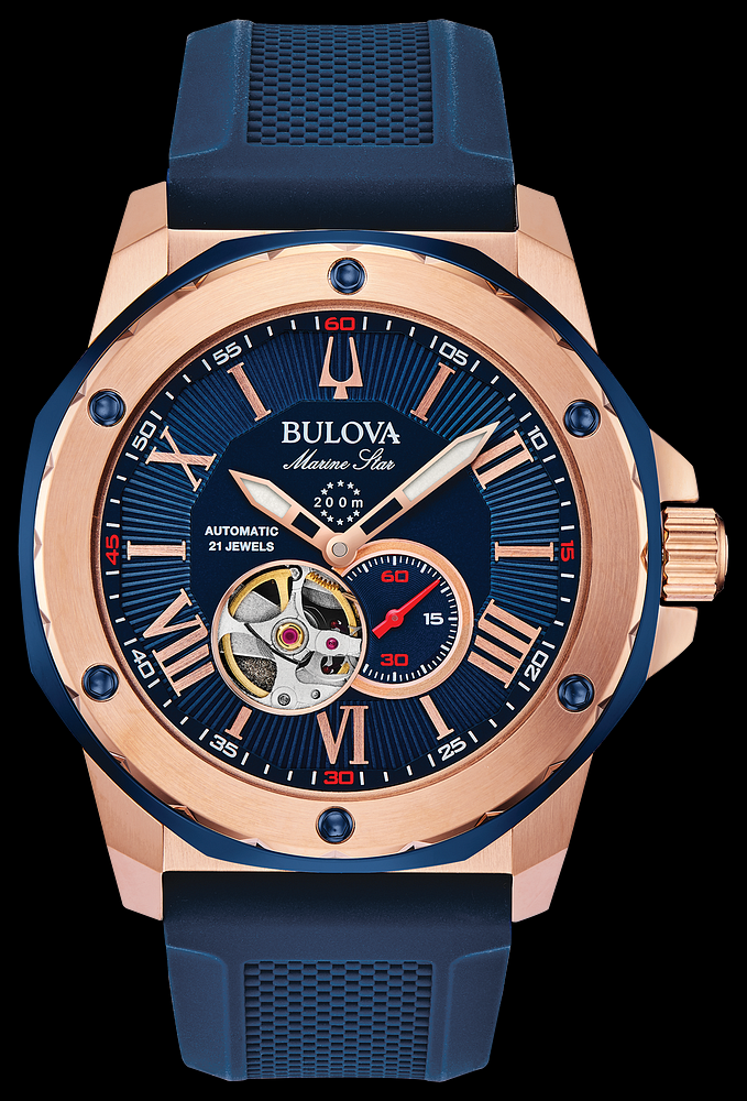 Montre Bulova | Montre Homme Bulova Marine Star - 98A227 Or Rose