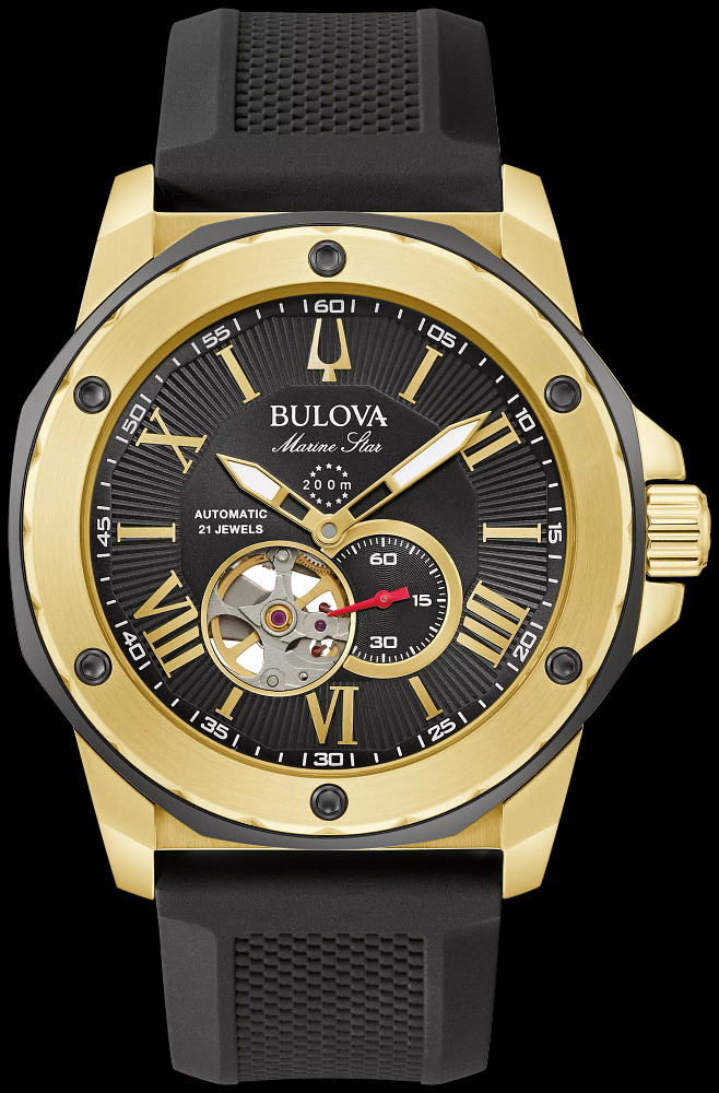Bulova Watch | Bulova Marine Star Men&#39;s Watch - 98A272 Yellow Gold