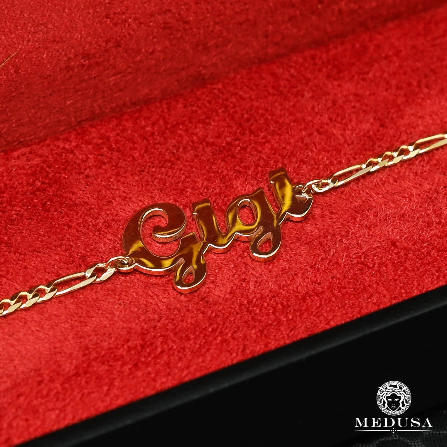 Bracelet en Or 10K | Bracelet Cheville Chaîne Cheville Prénom Sur-Mesure